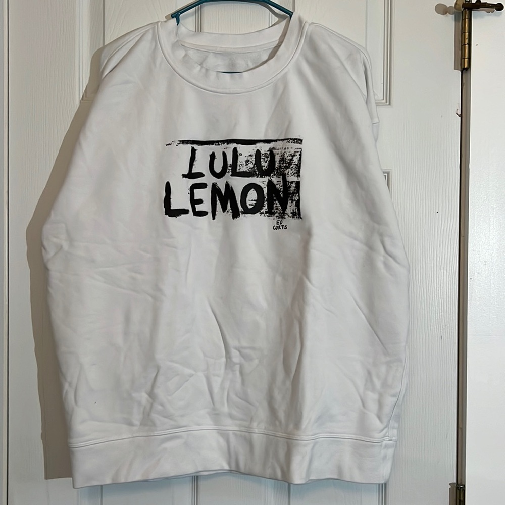 White Perfectly Oversized Ed Curtis Crew Neck